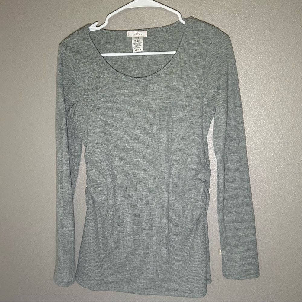 Winter Wren gray long sleeve maternity top women’s size small